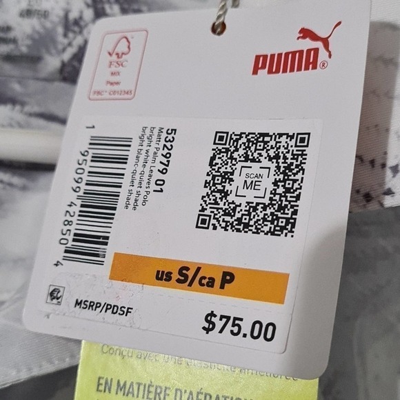 Puma Polo Shirt Palm Leaves Size Small NWT‎ - Picture 5 of 8